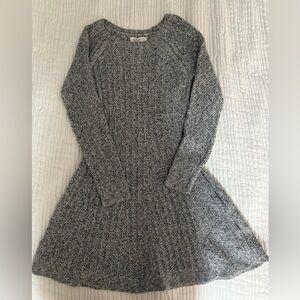 Hollister Gray Knit Long Sleeve Sweater Dress